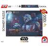 Schmidt Spiele 57378 Thomas Kinkade, Lucas Film, Mandalorian, Two for the Road, Puzzle da 1000 pezzi, Colore Black White 1717, normale