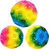 PartyPack 3 palline da luna arcobaleno, 7 cm, piccola pallina d'acqua, giocattolo da spiaggia per lanciare, giochi d'acqua sul trampolino, palla di lava, palla curva, palla di gomma, palla di bouncing ball, bam