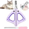 BSITSSS Tagliaunghie Gatto, Tagliaunghie per Gatto, Cucciolo, Taglia Unghie per Gatti Domestici con 2mm&4mm Foro Conico, Professionale Taglia Unghie Gatto con Lima (Viola)