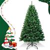 Daromigo Albero di Natale artificiale, 180 cm, in PVC, non infiammabile, con 650 punte, con robusto supporto in metallo, verde