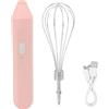 TOPINCN Sbattitore Manuale Elettrico Sbattitore Portatile Ricaricabile Set Frullino per Le Uova Robot da Cucina Portatile Senza Fili Frusta Elettrica Ricaricabile USB per Cottura al Forno (Rosa)