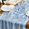 Artoid Mode Runner da Tavolo Boho Garza da Formaggio Blu Ghiacciaio, 300 cm, Decorazione da Tavolo da Cucina, per Interni, Vacanze, Matrimoni