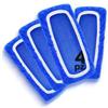 HOUSY Panni Cattura Polvere compatibili con Swiffer Mop - Cuffiette in Spugna Microfibra per Scopa Lavapavimenti (4 Pezzi Blu, Unica)