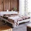 AB Store Letto Singolo dal Design Semplice, Senza Materasso, 140x200 cm, Bianco