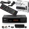 Hd-line LEYF2111 - Decoder Digitale Terrestre DVB T2, Ricevitore TV, Full HD 1080p (HDTV, DVB-C / C2, DVB-T/T2, HDMI, SCART, USB 2.0) + cavo HDMI, Nero