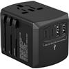 Xoopar Tripper Adattatore da Viaggio Universale 150 Paesi 4 USB - Nero