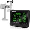 BRESSER 5-in-1 Centro meteo professionale con display di 256 colori nero