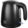 MELITTA 1018-02 - Bollitore Prime Aqua mini, in acciaio inox, Black Edition, 1,0 l, 2200 W, 1018-05