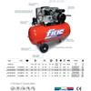 Fiac Compressore d'aria a cinghia 100lt FIAC AB 100-268 M 2HP 230V 1,5Kw professional