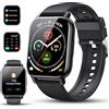 Poounur Smartwatch Uomo Donna con Effettua o Risposta Chiamate, 1.85" Orologio Smartwatch Contapassi/Cardiofrequenzimetro/Sonno, 100+ Modalità Sportivo Fitness Tracker, IP68 Smart Watch per Android iOS, Nero