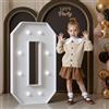 Mixifox 90cm Bianco Numeri Luminosi,10 20 30Anni Decorazioni,Decorazioni Compleanno,Numero Grande con LED,Decorazioni Festa Nozze 10 20 30 Anniversario,Numeri Luminosi Giganti Compleanno,Numero 0