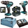 Makita KIT MAKITA DLX2337J TRAPANO AVVITATORE DHP482 +AVVITATORE IMPULSI DTD156+2 BATTERIE 3 AH+CARICABATTERIE + 1 VALIGETTA MAC TIPO 3 - MAKITA DLX2337J Il mioferramenta e' un rivenditore autorizzato MAKITA