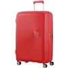 American Tourister Soundbox - Spinner L Advanced Suitcase, 77 cm, 97/110 L, Rosso (Coral Red)
