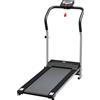 HOMCOM Tapis Roulant Elettrico e Pieghevole con Schermo LCD e 2 Ruote per Allenamento a Casa o in Ufficio, Motore 500W Velocità 10km/h