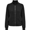 ONLY Onpmelina LS Hn Zip Swt Noos Felpa Giacca, Nero, M Donna