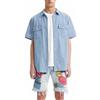 Levi's Uomo Ss Relaxed Fit Western, Camicie, Waab Plaid Mustard Olive, M