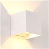M Ledme - Lampada da parete bianco LED esterno/interno 12W, CCT Dimmerabile da Luce Fredda a Luce Calda, IP54 Impermeabile, illuminazione ideale per Esterno, Giardino, Terrazza, Patio, LM6183