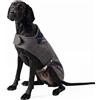 HUGO & HUDSON x HACKETT Giacca per cani in tweed, cappotto invernale con collo in velluto a coste, Spina di pesce a quadri grigi, XS25