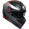AGV CASCO K5 S MULTI MPLK THUNDER MATT BLACK/WHITE/RED S