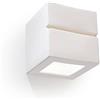 SOLLUX lighting Leo Line Lampada da parete in ceramica | Design moderno molto universale | Lampadina E27 sostituibile, 1 x 60 W | Bianco, 14 x 14 x 14 cm