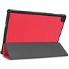 Kepuch Custer Cover per Lenovo Tab M10 FHD Rel TB-X605FC TB-X605LC,PU-Pelle Case Custodia per Lenovo Tab M10 FHD Rel TB-X605FC TB-X605LC - Rosso