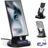 MOSHOU Caricatore Wireless Magnetico per Samsung,Stazione Ricarica Rapida per Galaxy A16 A34 A05s A55 A25 A56 S25 S24,Redmi 14c Note 14,Motorola Moto G85 e altri dispositivi Tipo-C