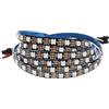 Tesfish WS2812B Striscia LED, 2m RGB Strisce Pixel 5V 5050 120 LEDs IP30 Flessibile Nero PCB Pieno di Colori Nastri Intelligente per Decorazione Pubblicitaria Progetti DIY