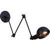 Generic Applique da Parete, Nero Retro Illuminazione da Parete Regolabile Lampada da Parete a Braccio Lungo in Ferro battuto Stile Industriale Lampada a Sospensione a p