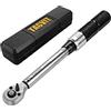 TAGVIT Chiave Dinamometrica 1/4, 5-25 Nm Chiave Dinamometrica Bicicletta, Alta Precisione ± 3%, Testa a Cricchetto Reversibile per Bicicletta, MTB e Moto