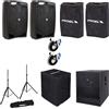 Proel V15PLUS Coppia Diffusore 600W + S18A Sub 1200w + 2stativi + 2 Cavi + Cover