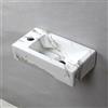 XIFIRY Lavabo da parete in marmo piccolo lavabo rettangolare in ceramica (mano sinistra)