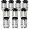 TAILONZ PNEUMATIC Raccordi a innesto rapido con tubo tondo maschio diritto da 8 mm OD x filettatura BSP da 3/8 di pollice POC8-03 (confezione da 10)