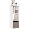 Furinno PELLI libreria, libreria 3x1, mobile organizer contenitivo a cubi, 29.5 x 31.0 x 91.2 cm, per soggiorno, camera da letto, ufficio domestico, Bianco