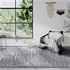 Elle Decor Bartoux, tappeto a pelo lungo, moderno per soggiorno, Shaggy, motivo moderno, morbido bohémien, per soggiorno, camera da letto, grigio chiaro, 160 x 235 cm