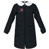 Siggi Happy School Grembiule Bambina Divisa Scuola Primaria Ricamo Bonjour, Colore Nero, Chiusura a Cerniera (12 anni - 95-152 cm)