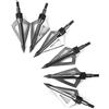 Generic 6 pz. Punte da Caccia Punta di Freccia Caccia Punte di Freccia broadheads Broad Punta 100gr tiro con L'Arco Balestra e Compound (Nero)