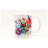 Shopi Zone Tazza in ceramica con disegno di farfalle e note musicali - stile colorato e artistico per gli amanti della natura e della musica