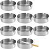 LATRAT Posacenere Esterno 10 Pezzi, da 10 cm di diametro, antivento, inossidabile per tavolo moderno, ristorante, camera da letto