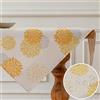 Vorysum Tovaglia Moderno Impermeabile Quadrata Floreale Runner Tavola Giallo Dalie Stagionale Autunno Cucina Decorazione per Interni, Vacanze, Feste, Matrimoni 100 x 100 cm