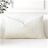 Artscope 1 Pezzi Federe per Cuscini in Finto Lino Minimalista Copricuscini Decorativo per Domestica Soggiorno Camera da Letto Divano 40x60cm, Bianco Latte