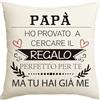 Artoid Mode Copricuscino Regali per Papà, Compleanno Regalo Per Papà Natale Compleanno Festa del Papà 45 x 45 cm Nessuna Imbottitura (Papà)