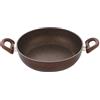 ILLA Gourmet Wok 24 cm con Rivestimento Rock 5 Strati Rinforzato con Particelle Minerali, Bronzo