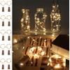 Liuyife Confezione da 10 Pezzi Per Bottiglie Con Tappo in Sughero Bianco Caldo, Lampada da Bottiglia di Vino Impermeabile Fata in Filo di Rame Mini 2M 20LED, Fai da te, Feste, Prati, Festival (Bianco Caldo)
