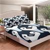 Loussiesd Set di lenzuola a forma di pinguino con angoli, motivo pinguino, set di biancheria da letto divertente per bambini, bambini, ragazzi, ragazze, animali polari, in microfibra per letto matrimoniale