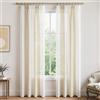 MRTREESTende Moderne per il Soggiorno: Trasforma il Tuo Spazio con Stile, 140X260cm, tenda moderne beige,trasparente 2 pezzi, Strisce larghe verticali
