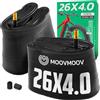MOOVMOOV Camera d'aria 26x4 Pollici - Set di 2 - Per Fat Bike, MTB Pneumatici Larghi - Ruota Larga