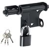 SAYAYO Catenaccio Porta in Legno Serratura Porta Chiavistello Nero, Chiavistelli e Catenacci per Porte con Lucchetto per Lucchetto, in Acciaio Inox 304, 120MM, EMS320B-SET