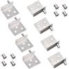 UFURMATE Set di 4 cerniere a perno in acciaio inox, stile moderno, colore argento, con viti di montaggio