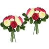 Flair Flower Bouquet artificiale di ranuncoli, bouquet di fiori artificiali, bouquet di fiori di seta, bouquet di fiori, composizioni floreali, cespuglio, ranuncoli, fiori artificiali, mazzi di fiori, matrimonio,