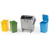 bruder 02607 - Set di pattumiere, 4 cestini, cestini per rifiuti, raccolta rifiuti
